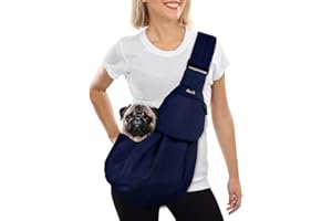 Slowton Transportín para Perros, Correa Ajustable del Hombro para Perros Pequeños, Bolsa De Transporte para Perros, Porta Mascotas con Bolsillo Frontal con Cremallera, Cinturón De Seguridad