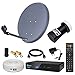 Produktbild HB-DIGITAL Sat-Komplett-Set: Mini Sat Anlage 40cm Schüssel Anthrazit + UHD Single LNB 0,1 dB + 10m Kabel + HD 350S Receiver ( für HDTV geeignet )