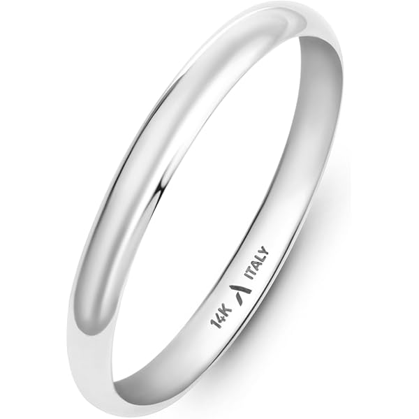 Ace Jewellery Of York 9ct Yellow Gold D-Shape Wedding Band – 2mm, UK Hallmarked, H-Q Sizes