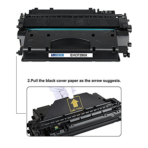 Amstech kompatibel CF280X 80X Schwarz Toner kartusche replacement fuer HP LaserJet Pro 400 M401a M401d M401n M401dn , LaserJet Pro 400 MFP M425dn M425dw, 6900 Seiten - 4