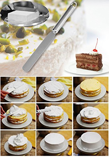 Anpro Kuchen Retter, Torten Heber und Streichpalette Konditoren, Kuchen Heber von 31.5 x 26cm, Streichpalette Zubehör von 29.7×2.4cm - 7