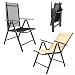Produktbild Estexo® Garten-Klappstuhl Hochlehner Campingstuhl wetterfest Alu Stuhl 105cm (Schwarz)