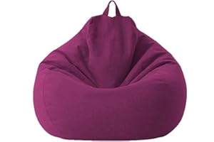 Highdi Pouf Poltrona Sacco, Adulti & Bambini Bean Bag Fodera per Sacco di Fagioli per Decorazione della Soggiorno Camera Giardino Salotto Balcone, Senza Ripieno (80x90cm,Viola)