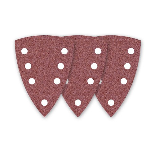 50 MioTools Klett-Schleifblätter / Schleifpapier für Deltaschleifer - 150x100 mm - Korn 60 - 7-Loch