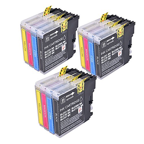 PerfectPrint Kompatibel Tinte Patrone Ersetzen für Brother MFC-250C 255CW 290C 295CN 297C 490CN 5490CN 5890CN 790CW 795CW 6490CW 6890CDW 990CW LC1100 LC980 (Schwarz/Cyan/Magenta/Gelb, 12-pack)