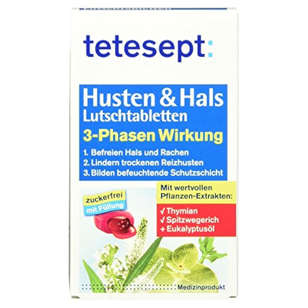 Tetesept Husten und Hals Lutschtabletten, 20 Stück