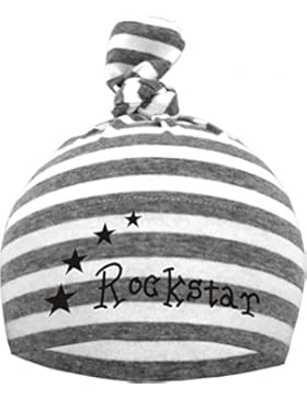 gestreifte Baby - und Kinder Mütze Neonfarben Rockstar / in 5 Designs / Größen 0-36 Monate