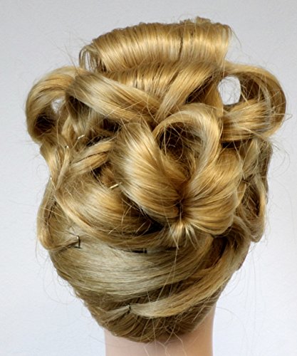 NEU – FP Übungskopf „Leana“ 100 % Synth. Proteinhaar ca. 45 cm – blond + Tischhalter (Versand aus Deutschland!) - 2
