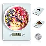 balanza de alimentos mercadolibre 【Precisión Alta】La balanza electrónica de cocina pesa hasta 5Kg con precisión, graduación es 1g/ 0,01oz, No ocupa espacio en un armario y es fácil de llevar a todas partes, es perfecto para hornear, cocinar y pesar joyas