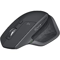 Logitech MX Master 2S Wireless Mouse with Flow Cross-Computer Control and File Sharing for PC and Mac, Grey