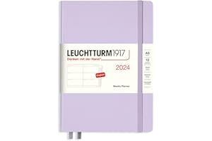 ‎LEUCHTTURM1917 LEUCHTTURM1917 367610 Wochenkalender Medium (A5) 2024, 12 Monate, Lilac, Englisch