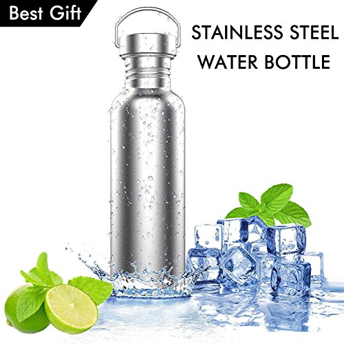 Triple Albero in Acciaio Inox Acqua Non plastica Senza BPA - 500 ml Leggero a Tenuta & Eco Friendly Progettato per Camping Bicicletta Escursioni Sport con Gancio Portatile