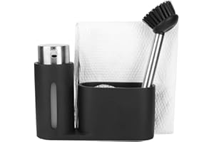 Omabeta Dispensador Contenedor Toallero Plato Paño Trapo Estante Fregadero Caddy Organizador Durable para dispensador