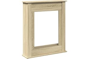 vidaXL Chimenea decorativa para salón, chimenea falsa para chimenea, madera de roble Sonoma