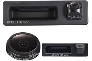 BERLINGAN Colore telecamera di retrovisione con linee di griglia come luce targa, sensore di parcheggio Nero per BMW 5er X1 X3 X5 X6 F10 F11 F25 F30 535Li 530i (Model 2, LS8006 = 162 * 48mm)