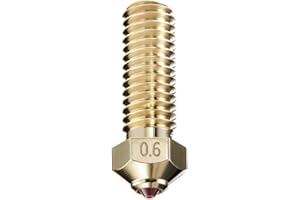 MOD3DP Ruby Tip 3D-Druckerdüse, Volcano-kompatibel, abriebfest, Trichterform, eine für alle Materialien (Volcano, 0.6mm)