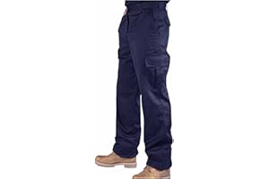 Roadmaster Men's Hard Wearing Cargo Combat Builders Warehouse Workwear Trouser, Available in Black and Navy Colours