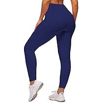 RIOJOY Push-up leggings voor dames, met zakken, hoge taille, anti-cellulitis booty leggings voor sport, yoga, fitness, A01 - Zwart, M