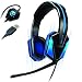 Produktbild ENHANCE LED Gaming Kopfhörer / Headset mit Mikrofon für Computerspiele wie Landwirtschafts-Simulator 17 Die Sims 4 Minecraft Overwatch Origins Dawn of War Far Cry Primal Mass Effect und mehr