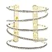 Produktbild LUX Zubehör goldfarbenes Pavé Strass Ausschnitt Spirale offenes Ende Manschette Armband
