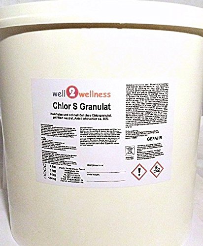 Chlor S Granulat - schnell lösliches Chlorgranulat mit über 60% Aktivchlor, 20 kg (2 x 10 kg)