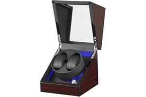 MOOPHYSHAM Remontoir de Montre Automatique, boîtier Automatique pour 1 ou 2 Montres, alimenté par Batterie ou Adaptateur Secteur