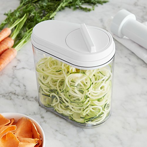 Elektrischer Spiralschneider 100 W von Kitchen Crew inkl. 4 Schneideinsätzen aus Edelstahl für Obst- und Gemüsenudeln mit praktischem Auffangbehälter - 5