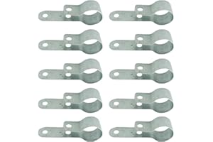 Emiif 27Mm Air Diesel Heater Exhaust Pipe P Clip Clamp, Car Air Heater Exhaust Pipe Steel Clamp Bracket (10PCS)