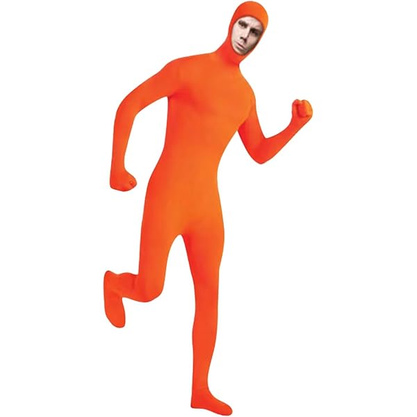 Lucky Baby Store Zentai-Kostüm – Ganzkörper-Body Aus Elasthan, Mit Offenem Gesicht, Farbe Schwarz, Größe XXL