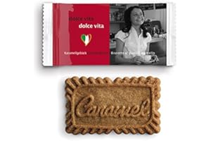 ‎BISTROZUCKER Bistrobiscuit Caramel Pastry Dolce Vita | 200 Individually Portioned Biscuits | Unique Crispy Taste | Vegan | 6 Different Designs in Box