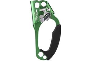 Tbest Climbing Ascender, Poignée d'Ascension Escalade Ascendeur à Main Bloqueur Escalade Replacement pour Cordes 8mm-1m Replacement pour Escalader l'alpinisme, La Main Droite(Vert)