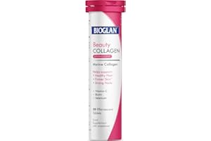 Bioglan Collagen Effervescent | 1000mg | Hydrolysed Marine Collagen | Biotin | Selenium & Vitamin C | 20 Berry Flavoured Effervescent