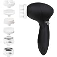 CLSEVXY Electric Facial Cleansing Spin Brush Set for Men with 3 Exfoliating Brush Heads - Face Scrubber Cleanser Brush by - Face Brushes for Cleansing and Exfoliating