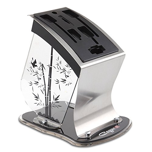 Universal messerblock, unbestückt für 7 Messer und Schere/Wetzstahl