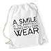 Produktbild A Smile Is The Prittiest Gymsack White Certified Freak