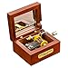 Laxury Mini Size Creative Wooden 18-note Hand-crankMusical Box,Musicl Toys,Tune:Edelweiss