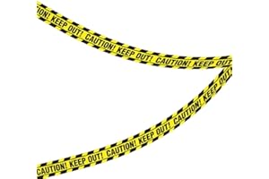 Amscan 227522 - Halloween Yellow & Black Caution Tape Banner Party Decoration - 6.1m