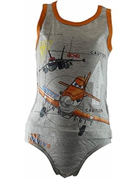 Disney Planes Jungen Unterwäsche Set mit Hemd und Slip in 2 Farben und 3 Größen