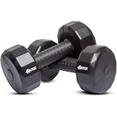 FitBox Sports 5kg Diamond Dumbbells (2.5kg x 2) Set Of 2 For Home Gym Workout | Men & Women,Polypropylene (PP)