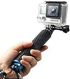 LENDOO Palo Selfie Stick Monopod de Telescópica Ajustable de Aluminio Impermeable para Cámara Gopro Hero 4 3+ 3 2 SJ4000 SJ5000 (azul)