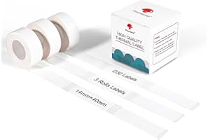 Phomemo 3 rouleaux d'étiquettes thermo adhésives，compatible avec Phomemo D30 l'imprimante d'étiquettes,Pour la maison, l'école,10 mm * 32 mm,