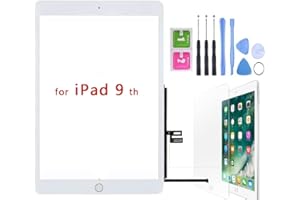 Hedywei Pantalla Táctil de Repuesto para iPad 9 Pantalla A2602 A2603 A2604 A2605 10.2 Pulgadas 2021 Touch Screen Digitizer con Kit Herramienta (Blanco)