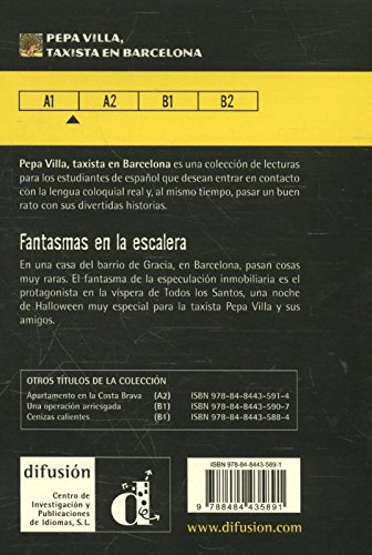 Livres Couvertures de Pepa Villa, Taxista En Barcelona: Fantasmas En LA Escalera + CD (Nivel A1-A2)