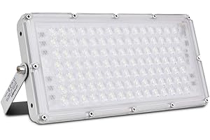 ‎VIUGREUM Viugreum Led Fluter 100w, Ultradünn Flutlicht Kaltweiß 6000K, Superhell 10000Lm Mit 105Leds (Smd 2835), IP66 Wasserdicht Aussenstrahler für Garten, Garage, Sportplatz, Hotel ect