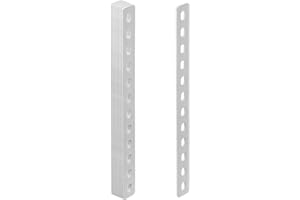 AQQ60 10 Stück Schwerlast Flachverbinder 307x24mm Dicke 2.8mm Flach Reparaturplatte für gerade Plattenhalterung Holzverbinder mit 12 Langloch