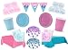 Produktbild Partydekoset Babyparty Baby Shower Mädchen Junge rosa blau für 12 Personen 81 teilig Pullerparty Baby Geburt Babyparty Komplettset Tischdeko Party Geschirr