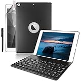 iPad Air 2 Backlit keyboard case , Boriyuan 7 Color Folio Backlit Light Colorful bluetooth Keyboard Executive Multi Function Case for iPad Air 2 2014 New 9.7 Inch Free Touch stylus +Screen Protector.