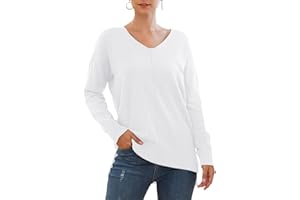 PCEAIIH Women's Jumpers Casual Lightweight V Neck Oversized Knitted Top Loose Pullover Sweater Tops for Winter