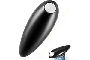 Okaywork Ouvre boite électrique - Ouvre-Bocal Automatiquepour boîtes rondes de toutes tailles, sans bords tranchants, Sans Fil & Facile à Utiliser, Ouvre-boîte sécurisé pour les seniors. (Noir)