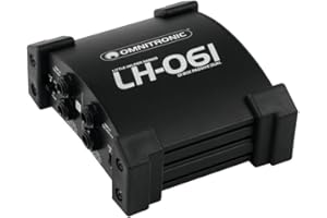 OMNITRONIC LH-061 PRO Duale DI-Box passiv | Passive 2-Kanal-DI-Box/Splitter, Schwarz